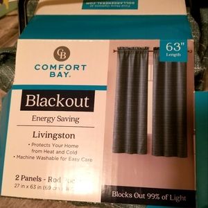 63" Set of Blackout Curtains